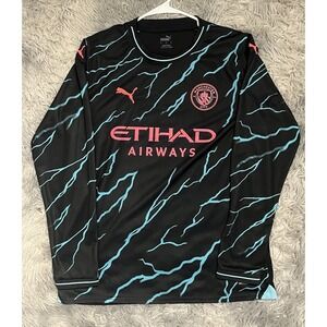 2023-24 Puma Men's Manchester City Third Soccer Jersey Long Sleeve Large